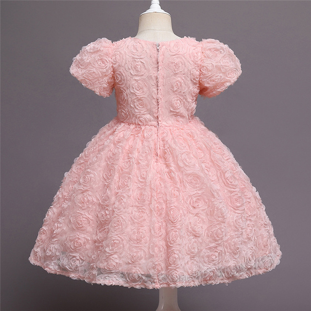 Sukienka wieczorowa w kwiaty dla dziewczynki - kolorowe ciasto, cekinowa siatka, dziecięcy Tutu Princess Dress Costume - Wianko - 39