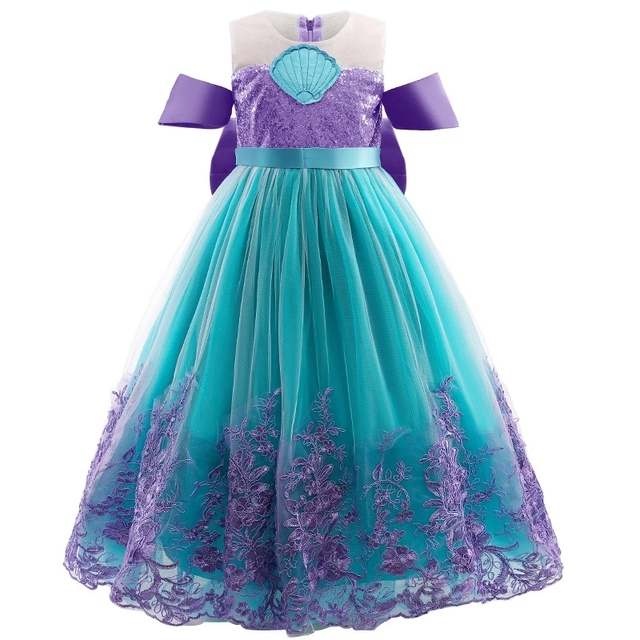 Sukienka wieczorowa w kwiaty dla dziewczynki - kolorowe ciasto, cekinowa siatka, dziecięcy Tutu Princess Dress Costume - Wianko - 54