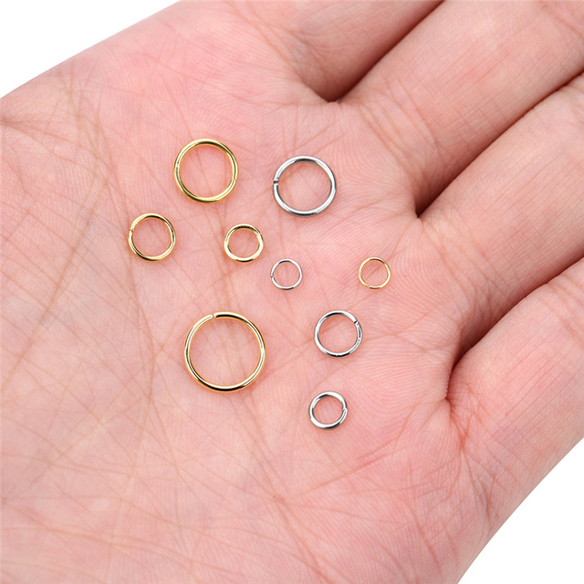Pierścienie ze stali nierdzewnej 50/100 sztuk, otwarte, 4/5/6/8/10mm, silne, do złącza naszyjników i bransoletek, akcesoria biżuteryjne - Wianko - 2