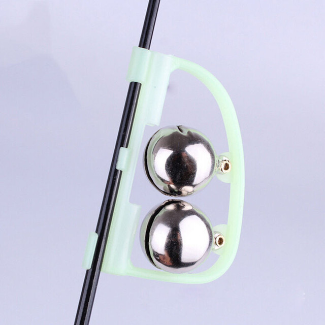 Zaciski na końcówki podwójny Alarm dzwonkowy do wędek fluorescencyjne wraz z pudełkiem na pierścionki Sea Fishing Tackle - Wianko - 4