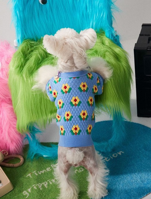 Sweter zimowy dla psów - ciepły, bawełniany z uroczym wzorem pieska - dla małych i średnich ras Chihuahua - Wianko - 13