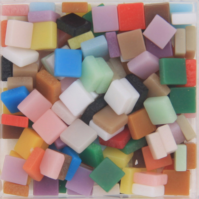 200 sztuk 5x5mm Mini płytki z jednolitym kolorowym żywicznym mozaiką do własnoręcznej tworzenia kamieni dekoracyjnych w stylu mozaiki na Craft Hobby Arts ścienne - Wianko - 31