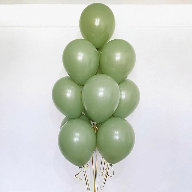 25 sztuk zielonych lateksowych balonów awokado w stylu retro z helem - dekoracja na Baby Shower, ślub, przyjęcie urodzinowe - Wianko - 10