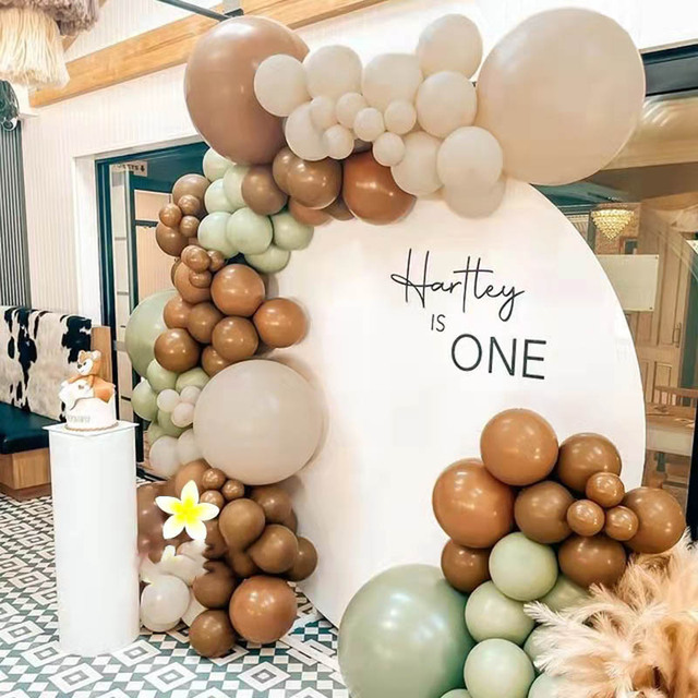 25 sztuk zielonych lateksowych balonów awokado w stylu retro z helem - dekoracja na Baby Shower, ślub, przyjęcie urodzinowe - Wianko - 4