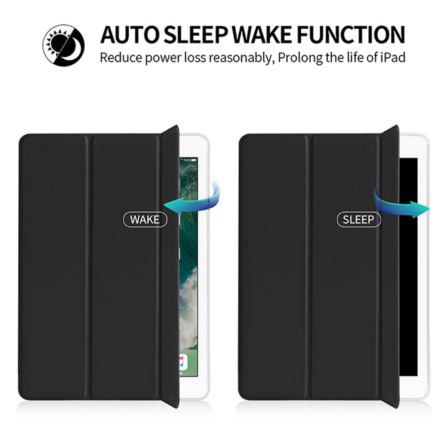 Etui skórzane Smart Sleep Wake Trifold Stand do Apple iPad 2-9.7 i 10.2 (2019-2021) - Wianko - 3