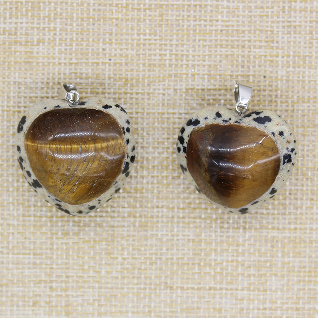Wisiorki zielony awenturyn w kształcie serca, z naturalnego kamienia, nakrapiane i opalizujące, do wyrobu biżuterii DIY necklace - Wianko - 5