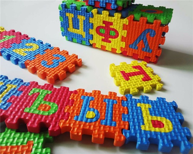 Puzzle piankowe EVA z rosyjskim alfabetem dla dzieci, zestaw 36 części - Wianko - 12