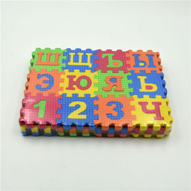 Puzzle piankowe EVA z rosyjskim alfabetem dla dzieci, zestaw 36 części - Wianko - 5