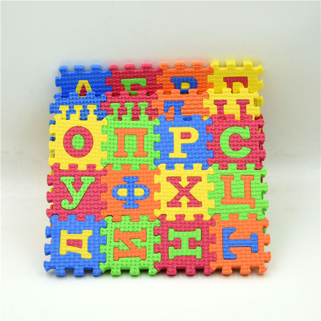Puzzle piankowe EVA z rosyjskim alfabetem dla dzieci, zestaw 36 części - Wianko - 3