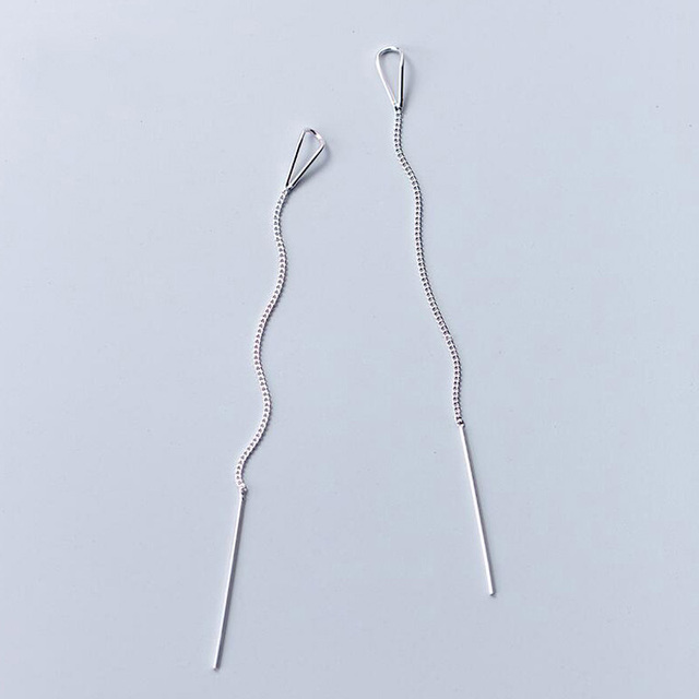 Długie kolczyki Tassel z klipsem do ucha - elegancka biżuteria o linii usznej w kształcie liścia z wisiorkiem w formie kota - biżuteria moda Oorbellen - Wianko - 66