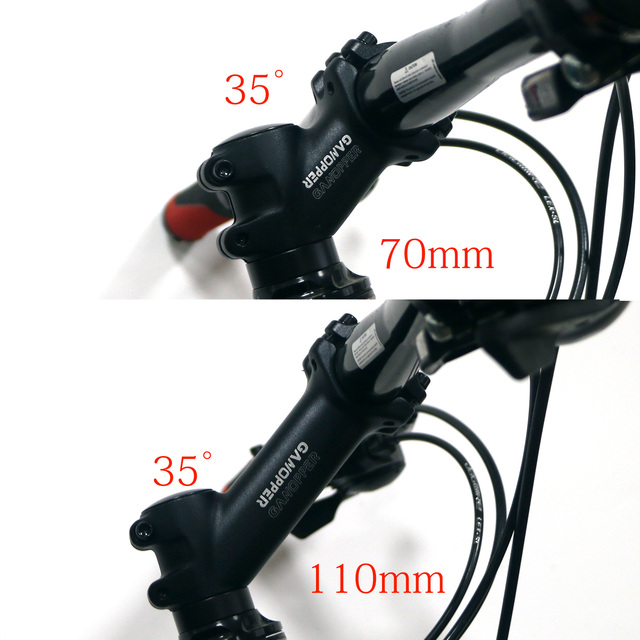 Mostek rowerowy MTB Riser 31.8mm 60/70/80/90/100/110mm z uchwytem Shim - 25-35 stopni kierownica rowerowa górska - Wianko - 2
