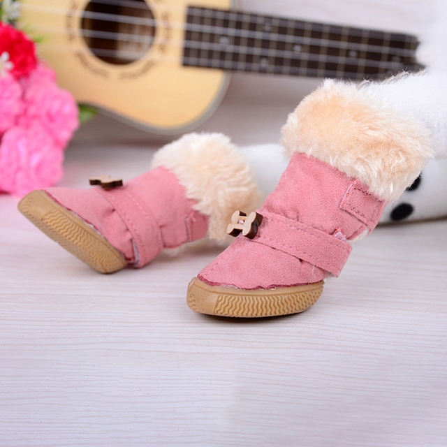 Buty ciepłe dla psa - 4 sztuki: zimowe, deszczowe, na śnieg (Puppku Kot) - Wianko - 13