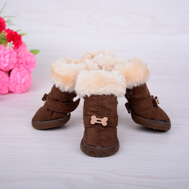Buty ciepłe dla psa - 4 sztuki: zimowe, deszczowe, na śnieg (Puppku Kot) - Wianko - 11