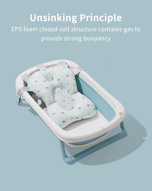 Antypoślizgowe siedzonko do wanny dla niemowląt - mata przenośna z poduszką podtrzymującą bezpieczeństwo - Wianko - 5