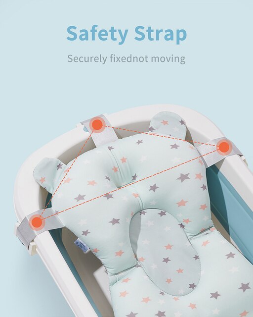 Antypoślizgowe siedzonko do wanny dla niemowląt - mata przenośna z poduszką podtrzymującą bezpieczeństwo - Wianko - 2