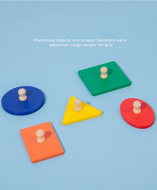 Drewniana deska w kształcie puzzli Montessori do nauki kolorów, rozmiaru i sortowania dla dzieci - Wianko - 4