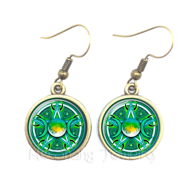 Kolczyki wiszące Celtics Logo - ręcznie robiona biżuteria dla kobiet, talizman i leczenie obrażeń - Wianko - 4