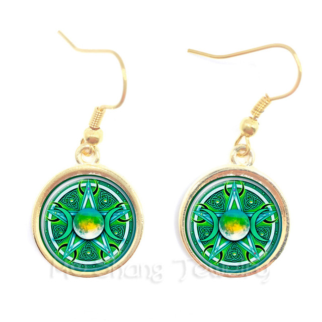 Kolczyki wiszące Celtics Logo - ręcznie robiona biżuteria dla kobiet, talizman i leczenie obrażeń - Wianko - 3