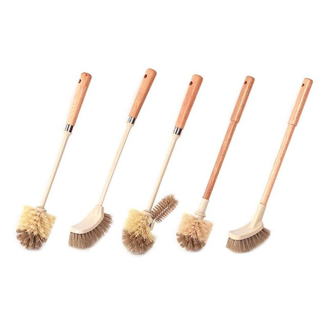 Długie drewniane szczotki do WC z uchwytem – idealne narzędzie do czyszczenia łazienki i kuchni - Wianko - 17