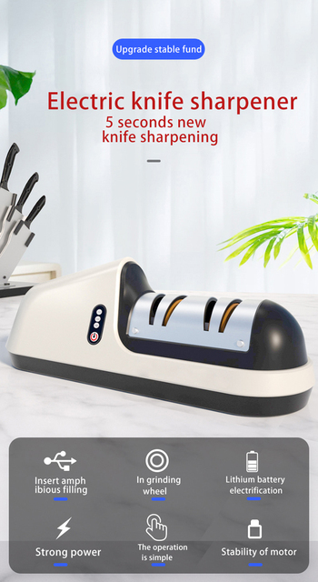 Elektryczna ostrzałka do noży domowych zasilana przez USB - Wianko - 3