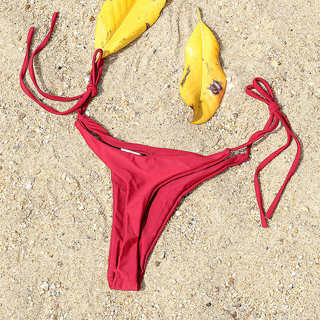 Kostium kąpielowy dla kobiet 2019 - brazylijski dół od bikini z bezczelnym sznurem bocznym i stringami - Wianko - 13