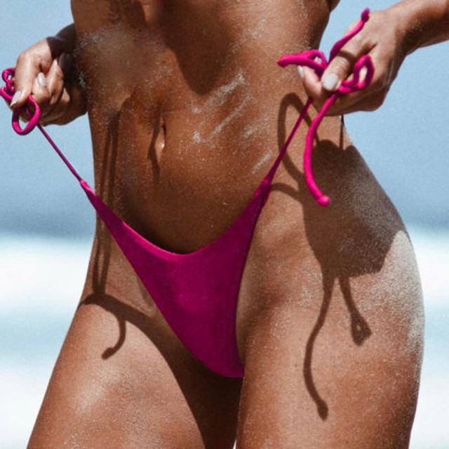 Kostium kąpielowy dla kobiet 2019 - brazylijski dół od bikini z bezczelnym sznurem bocznym i stringami - Wianko - 4