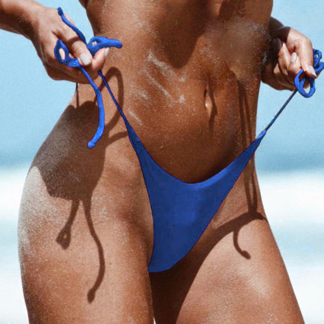 Kostium kąpielowy dla kobiet 2019 - brazylijski dół od bikini z bezczelnym sznurem bocznym i stringami - Wianko - 6