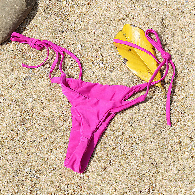 Kostium kąpielowy dla kobiet 2019 - brazylijski dół od bikini z bezczelnym sznurem bocznym i stringami - Wianko - 14