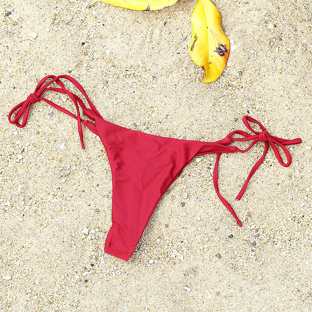 Kostium kąpielowy dla kobiet 2019 - brazylijski dół od bikini z bezczelnym sznurem bocznym i stringami - Wianko - 16