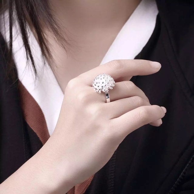 Zestaw biżuterii damskiej - Popularna marka naszyjnik i pierścień wykonane ze srebra próby 925 - Wianko - 7