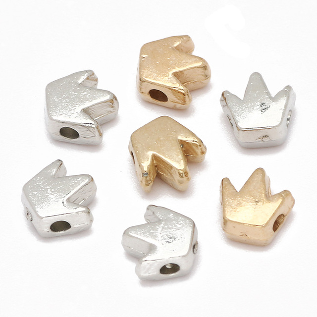 Partia 100 sztuk koralików akrylowych o kształcie korony 5x6mm do tworzenia biżuterii - luźne spacery dla DIY bransoletek i naszyjników - Wianko - 5