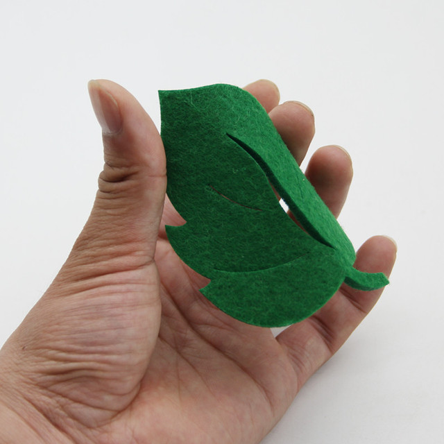 10 sztuk filcowych łatek w kształcie liści do ręcznego aplikowania na tkaniny - DIY - Wianko - 6