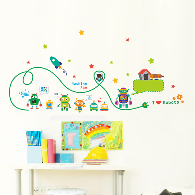 Naklejki ścienne Rocket Outspace - dekoracje do pokoju dziecięcego, DIY, sypialnia - Wianko - 9