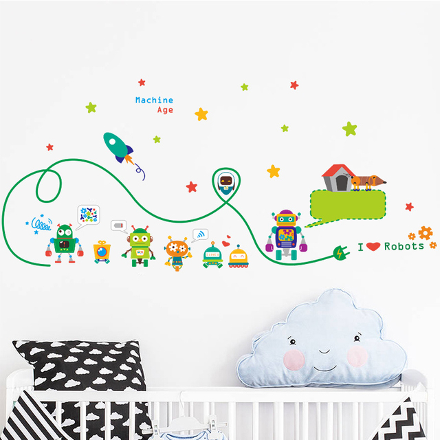Naklejki ścienne Rocket Outspace - dekoracje do pokoju dziecięcego, DIY, sypialnia - Wianko - 7