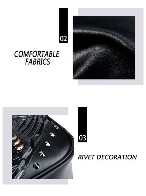 Fajny plecak DIOMO 3D sowa dla kobiet - wysoka jakość, kolor czarny - Wianko - 6