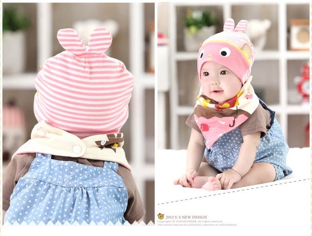 Dziergana czapka dziecięca z zestawem śliniaczków dla dzieci od 5 do 24 miesięcy - wzór ryby - Wianko - 6