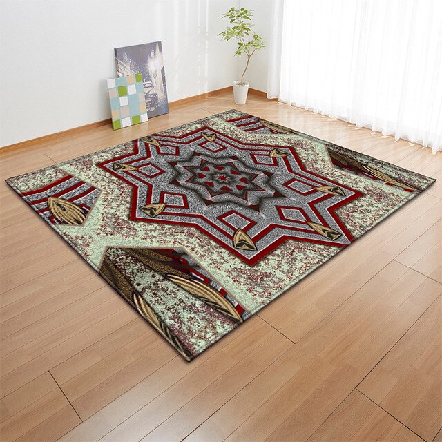 Miękki dywan sypialniany z nowym wzorem, antypoślizgowa mata podłogowa, dostosowany do salonu - kolorowy, 3D, kwiatowy - Wianko - 5