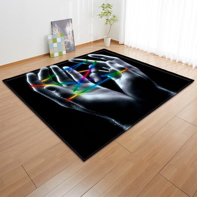 Miękki dywan sypialniany z nowym wzorem, antypoślizgowa mata podłogowa, dostosowany do salonu - kolorowy, 3D, kwiatowy - Wianko - 2