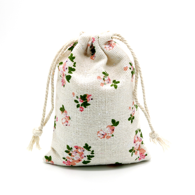 Małe torby bawełniane 9x12cm z sznurkiem - 5 sztuk/partia (ślub, Boże Narodzenie, prezent, kosmetyczne, biżuteria) - Wianko - 6