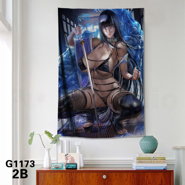 Dekoracyjny obrazek do sypialni z postacią Hinaty Hyūgi z gry anime Ninja - Wianko - 10