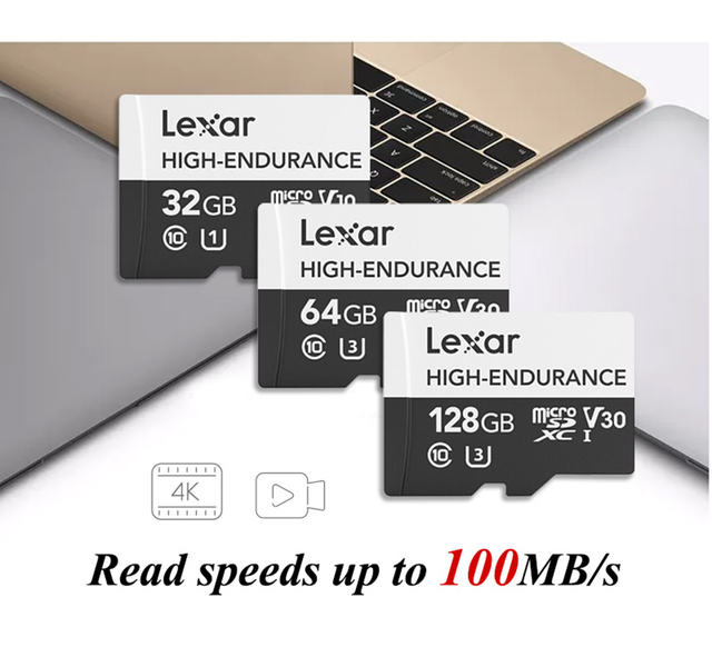 Lexar karta microSD o wysokiej wytrzymałości - 100 MB/s - 32GB SDHC V10, 64GB SDXC V30, C10 - wodoodporna karta TF do wideo 4K - Wianko - 5