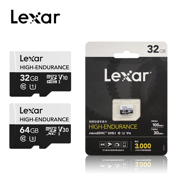 Lexar karta microSD o wysokiej wytrzymałości - 100 MB/s - 32GB SDHC V10, 64GB SDXC V30, C10 - wodoodporna karta TF do wideo 4K - Wianko - 7