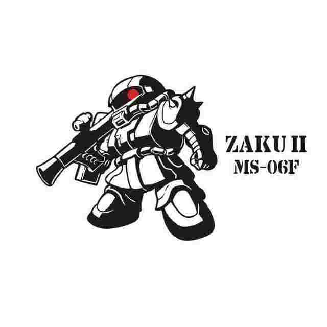 Naklejka ścienno-samochodowa Anime Gundam ZAKU II, winylowa kalkomania do dekoracji domu A02 - Wianko - 13