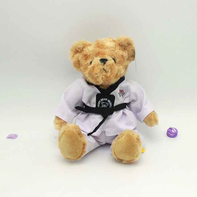 Poduszka do spania Taekwondo niedźwiedź - Pluszowa zabawka dla dzieci, miękka kreskówkowa lalka zwierzęca. Świąteczny prezent urodzinowy - Wianko - 5