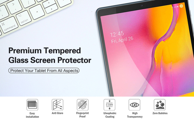 Szkło hartowane do Samsung Galaxy Tab A 10.1 2019 SM-T510 SM-T515 - pełna ochrona ekranu - Wianko - 2