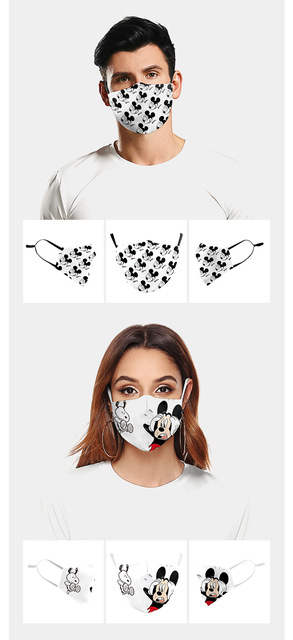 Maska ochronna Minnie Mouse dla dorosłych z kreskówkowym motywem PM2.5 i wygodnym oddychaniem - Wianko - 6
