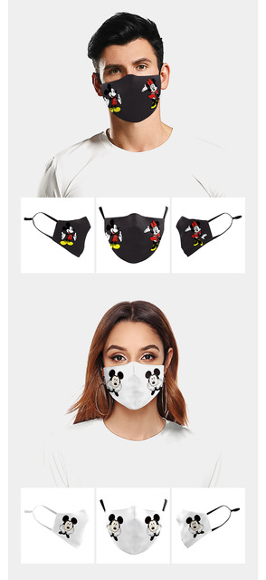 Maska ochronna Minnie Mouse dla dorosłych z kreskówkowym motywem PM2.5 i wygodnym oddychaniem - Wianko - 8