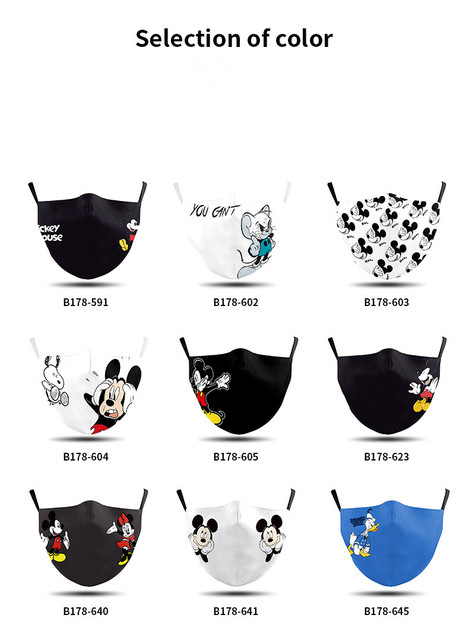 Maska ochronna Minnie Mouse dla dorosłych z kreskówkowym motywem PM2.5 i wygodnym oddychaniem - Wianko - 1