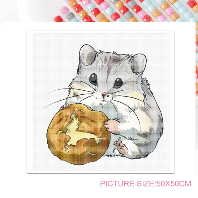 Zestaw do szycia mozaiki: Diamentowe malowanie 5D zwierzaki Cartoon DIY dla dzieci - Wianko - 4
