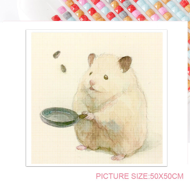 Zestaw do szycia mozaiki: Diamentowe malowanie 5D zwierzaki Cartoon DIY dla dzieci - Wianko - 5